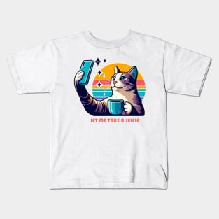 Cat Selfie Kids T-Shirt